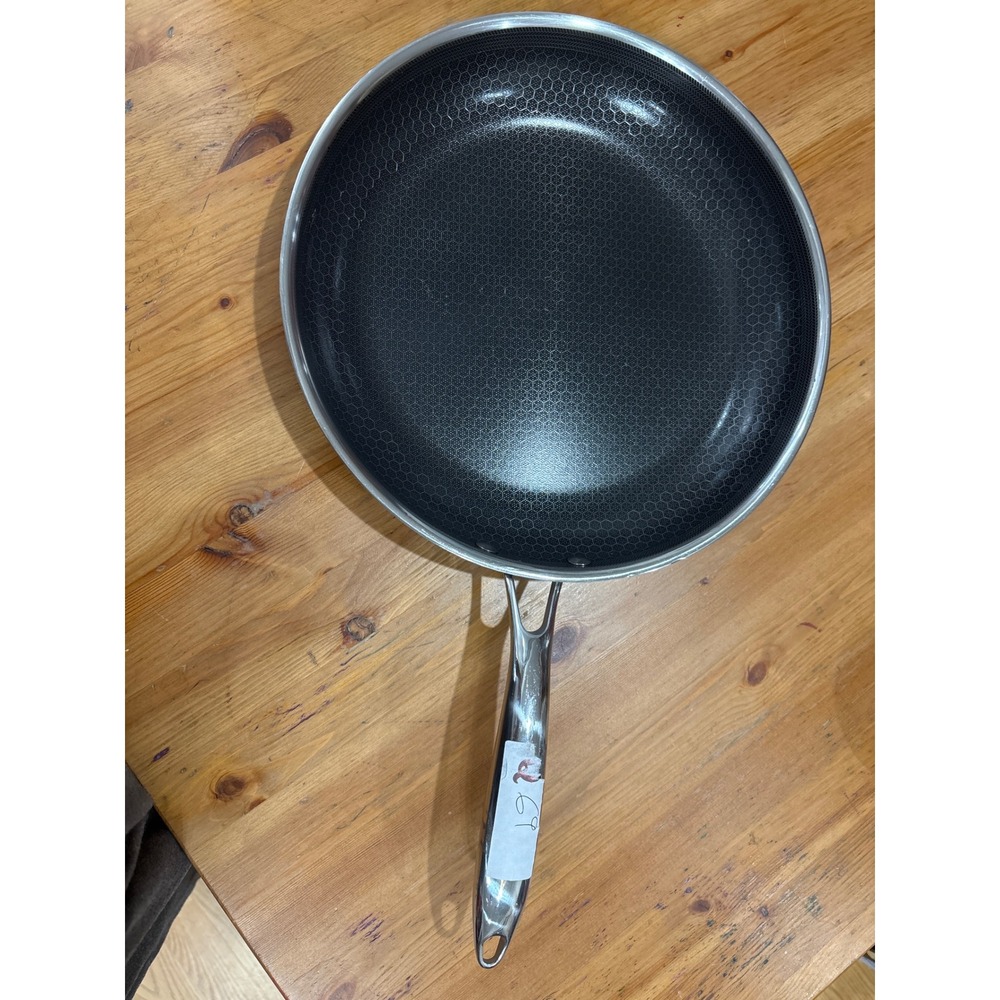 HexClad 12 Inch Hybrid Nonstick Frying Pan Stainless Steel Skillet No Lid